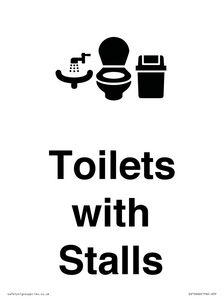 Toilets: Stalls and Wash Basin with Sanitary Bin